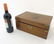 A 19thC walnut and brass writing slope / lap desk