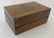 A 19thC walnut and brass writing slope / lap desk - 8