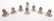 A set of 6 silver plate table place card settings / - 5