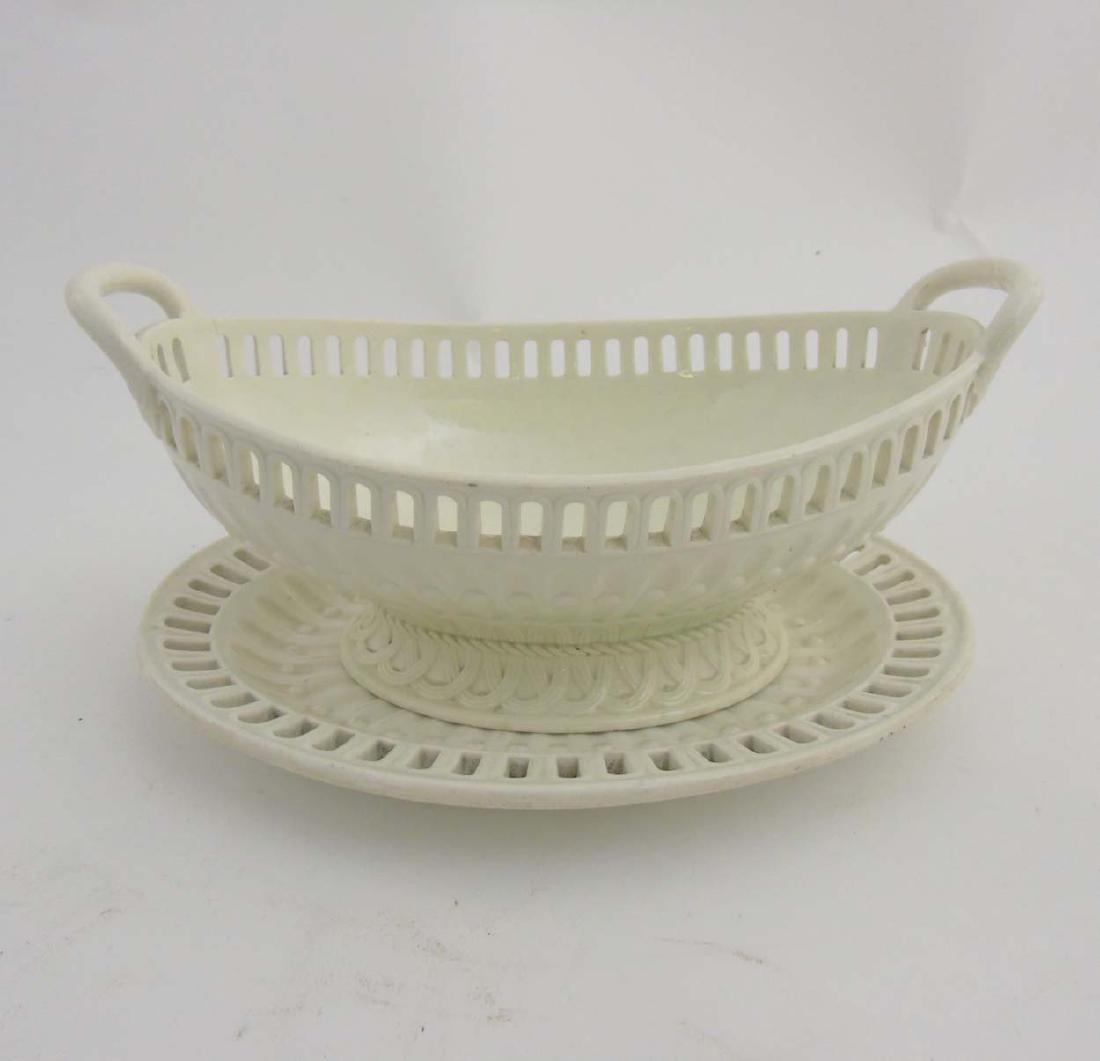 A 19th century Wedgwood reticulated creamware chestnut (1 of 4)