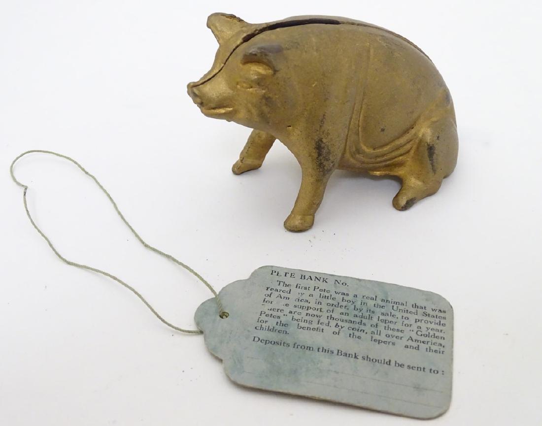 American money bank : A gilt cast iron ' Pete ' Bank (1 of 7)