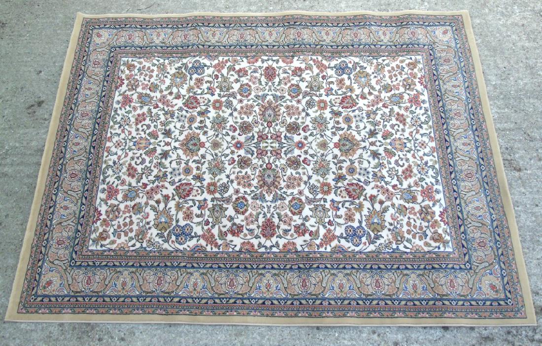 Rug / Carpet : Beige floral border with cream ground (1 of 4)