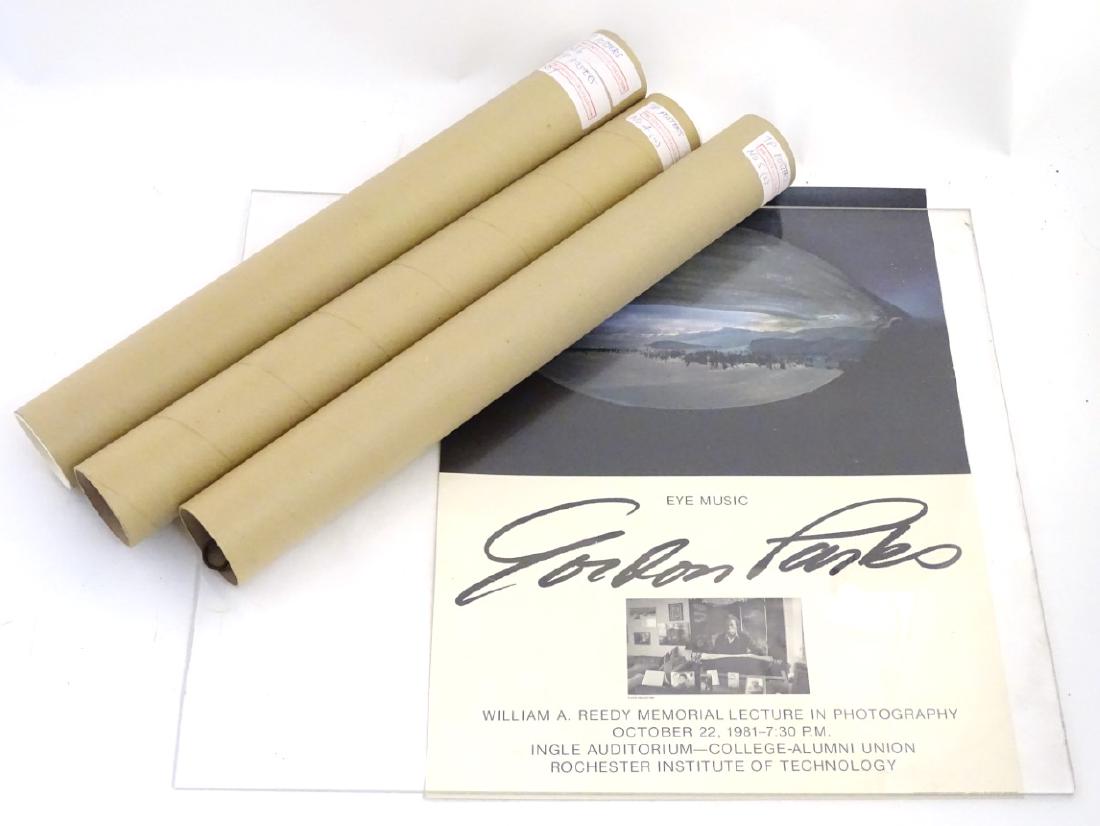 Gordon Parks : poster x 2 - Arias in Silence , 2 x: Gordon Parks : poster x 2 - Arias in Silence , 2 x posters -Gordon Parks Celebration 2008 , 2 x posters - Eye Music , & 11 posters - Bridging the Gap Gordon and Toni Parks 7 Dec 2010-20 Feb 2011 . Bri