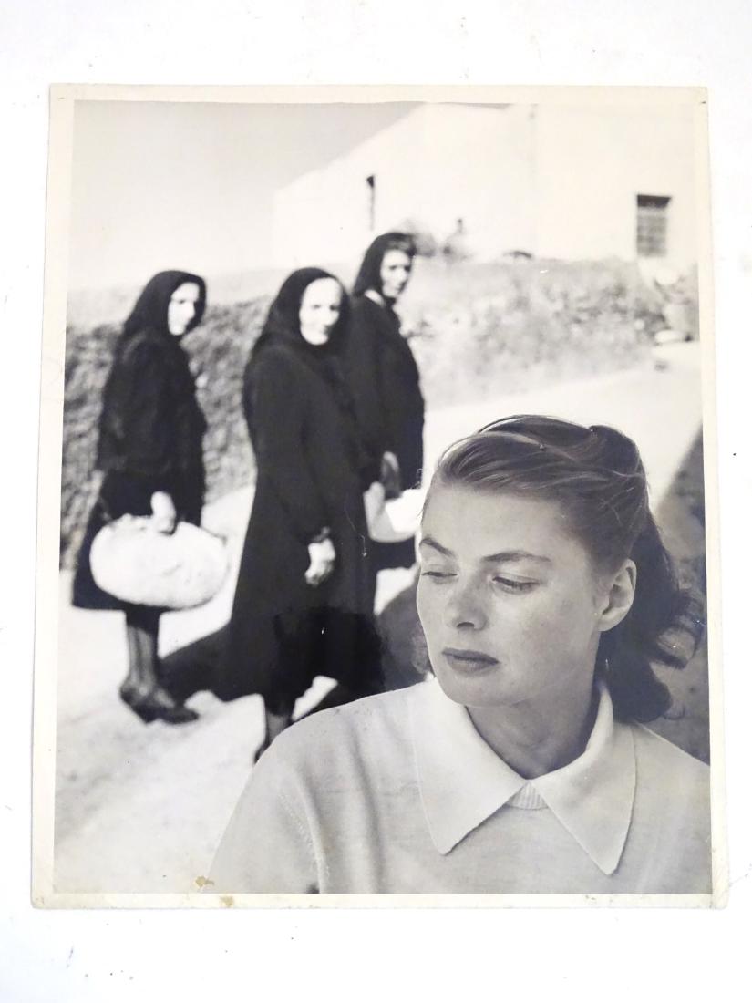 Gordon Parks : photograph Ingrid Bergman on Stromboli ,: Gordon Parks : photograph Ingrid Bergman on Stromboli , Italy 1949 A Contemporaneous photograph from 1953 , 2 inscriptions verso , Life Photographer Stamp and Art Institute of Chicago ( both Gordon Pa