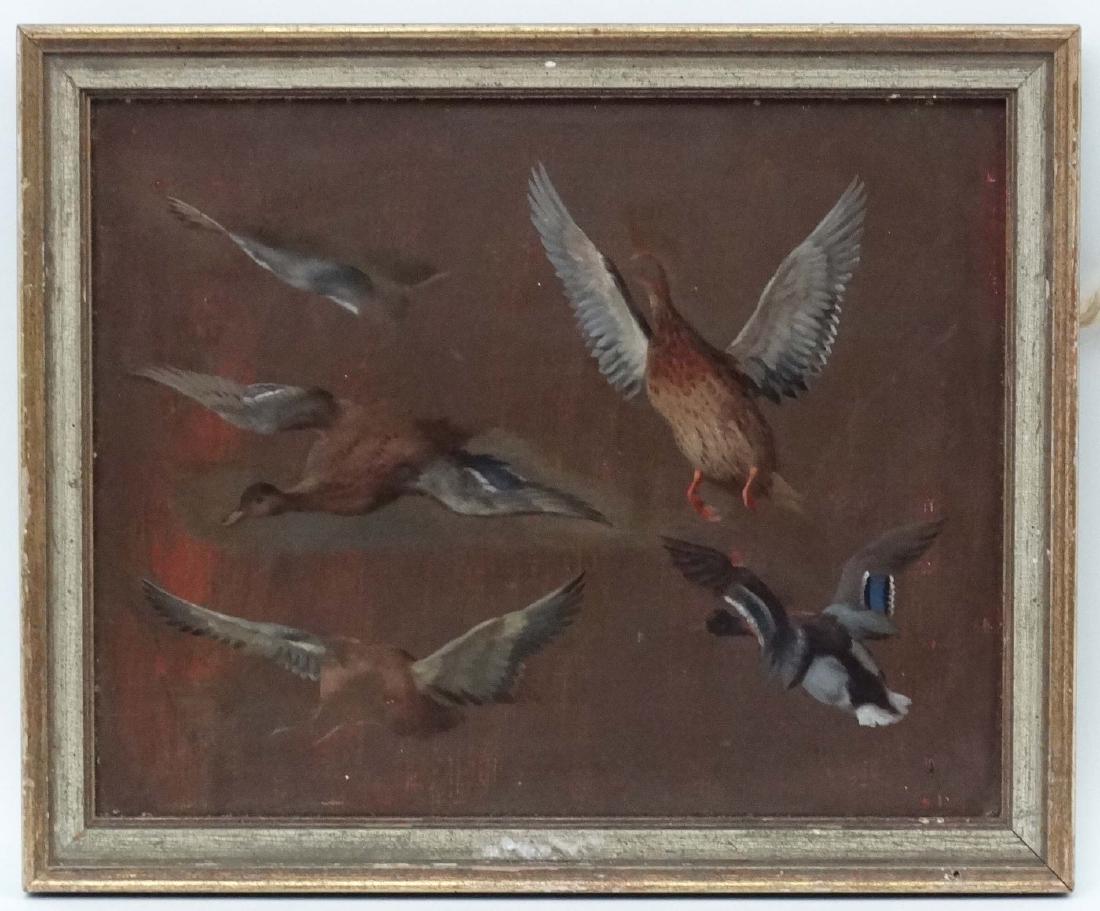 Edgar Hunt (1876-1953), Oil on board, Study of duck: Edgar Hunt (1876-1953), Oil on board, Study of duck c.1927, Ascribed verso. 7 3/4 x 9 3/4