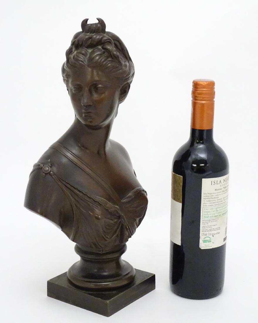 19 thC patinated cast bronze bust of the classical god (1 of 6)