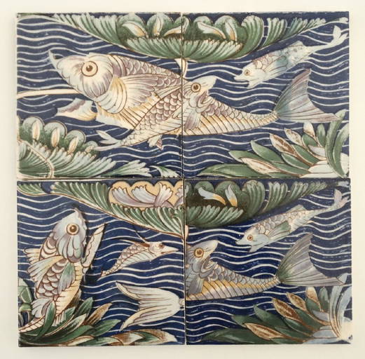 Tiled majolica panel of Dodo