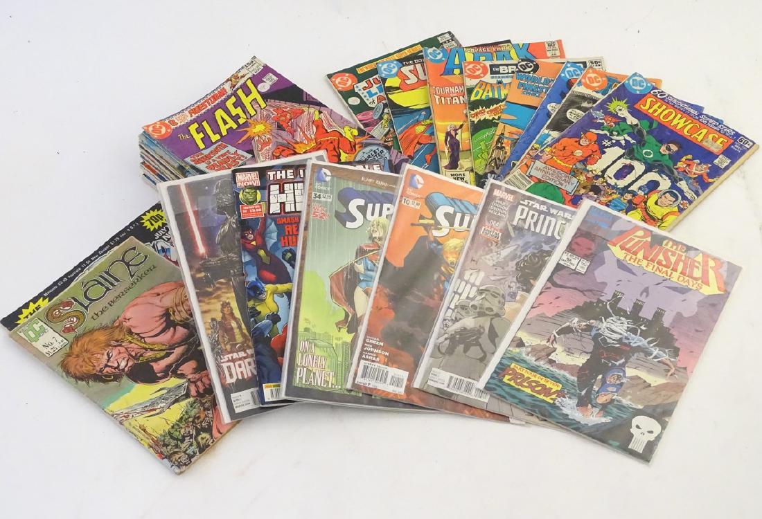A quantity of DC (Detective Comics) comic books, to: A quantity of DC (Detective Comics) comic books, to include 'Showcase' (No. 100, May 30676). 'The All Star Squadron' (No. 12, Aug), 'Superman; (No. 375, Sept), 'Superman and Batman' (No. 260, Apr), 'B