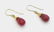 A pair of gilt metal drop earrings set with facet cut - 2