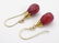 A pair of gilt metal drop earrings set with facet cut - 3