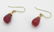 A pair of gilt metal drop earrings set with facet cut - 4