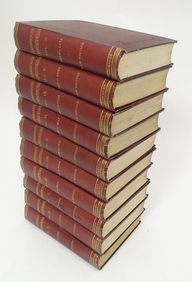 Books: A full set of Chambers's Encyclopaedia, A: Books: A full set of Chambers's Encyclopaedia, A Dictionary of Universal Knowledge, 1908. (10)
