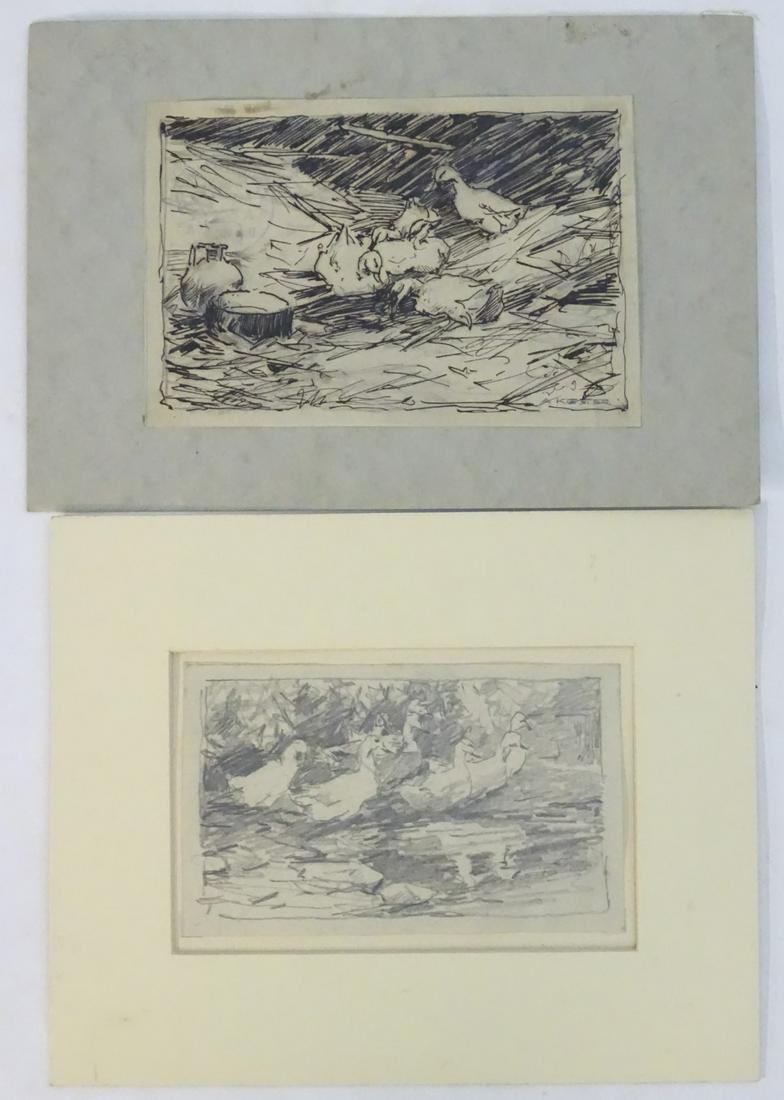 Alexander Koester (1864-1932), German School,  Pen, ink (1 of 5)