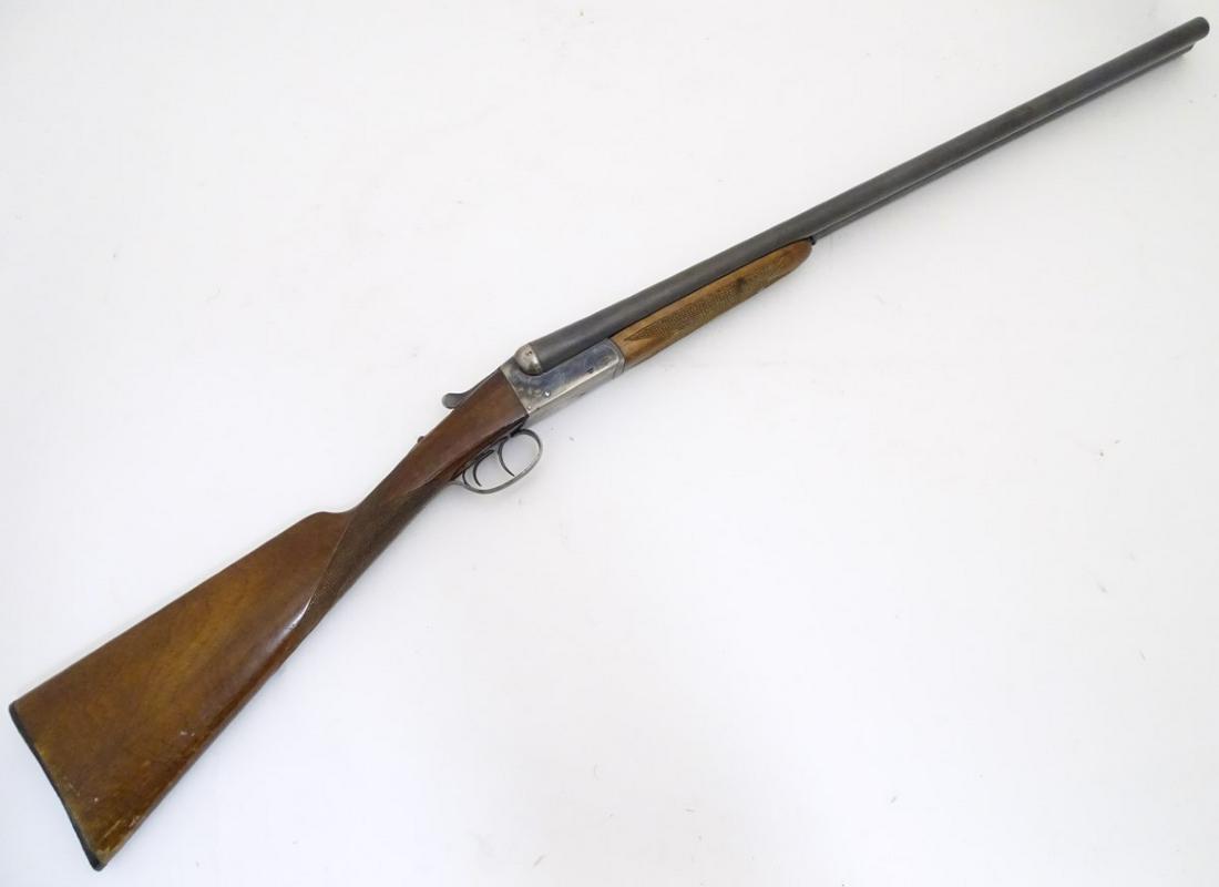 Shotgun: a Parker Hale (Ugartechea) 12 bore side by: Shotgun: a Parker Hale (Ugartechea) 12 bore side by side boxlock non ejector, 28'' barrels with concave rib, bead foresight and 2 3/4'' (70mm) chambers. Straight-hand walnut stock with chequered hand 