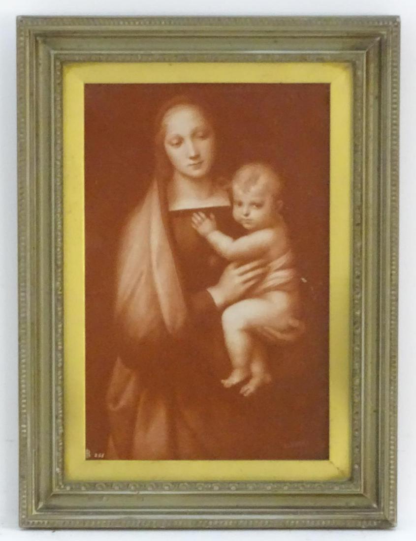 An Alinari print after Raphael (1483-1520) Madonna del: An Alinari print after Raphael (1483-1520) Madonna del Granduca, Madonna and Child. Approx. 9 1/4" x 5 3/4"