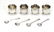 A cased set of four silver salts hallmarked Sheffield - 7