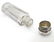 A small glass scent / perfume bottle with silver top - 2