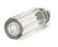 A small glass scent / perfume bottle with silver top - 4