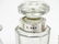 Three glass scent bottles with silver lids/collars. - 4