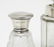 Three glass scent bottles with silver lids/collars. - 5