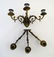 Lighting: a pair of early 20thC triple wall sconces, of - 3