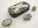 A papier mache snuff box, the hinged lid with mother of - 4