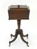 A Regency mahogany tea caddy on stand, with a - 2