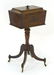 A Regency mahogany tea caddy on stand, with a - 3