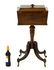 A Regency mahogany tea caddy on stand, with a - 5