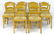 A set of ten chairs of beech construction with envelope