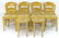 A set of ten chairs of beech construction with envelope - 4