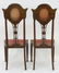 A pair of early 20thC Art Nouveau chairs with shaped - 2
