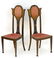 A pair of early 20thC Art Nouveau chairs with shaped - 3