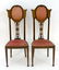 A pair of early 20thC Art Nouveau chairs with shaped - 6