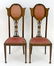 A pair of early 20thC Art Nouveau chairs with shaped - 7