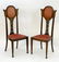 A pair of early 20thC Art Nouveau chairs with shaped - 9