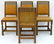 A set of four oak Arts and Crafts style dining chairs - 12