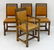 A set of four oak Arts and Crafts style dining chairs - 5