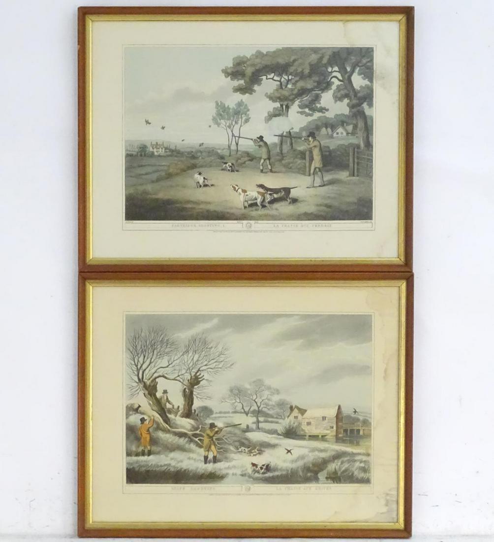 J Godby (1790-1820) & H Merke (fl. 1799-1820), After: J Godby (1790-1820) & H Merke (fl. 1799-1820), After Samuel Howitt (1757?1822), Engravings, Snipe Shooting and Partridge Shooting, Gentlemen shooting birds in country landscapes with dogs. Published b