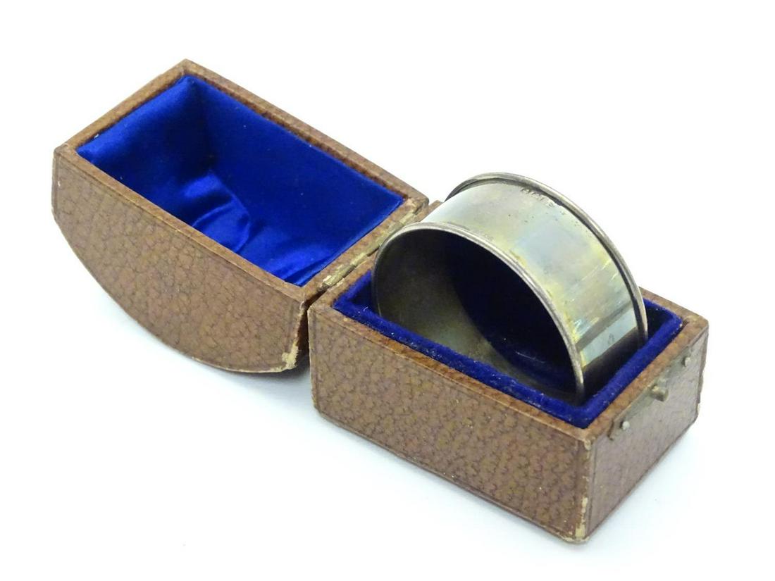 A silver napkin ring hallmarked Birmingham 1929 maker: A silver napkin ring hallmarked Birmingham 1929 maker Henry Griffith & Sons Ltd