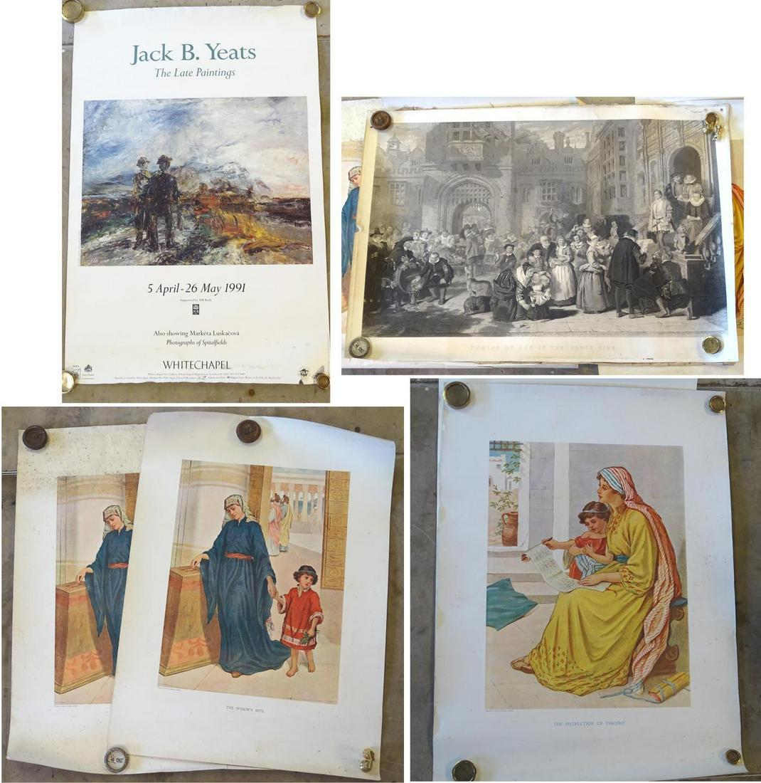 After W. P. Frith R A (1809-1909), a 19thC monochrome: After W. P. Frith R A (1809-1909), a 19thC monochrome engraving, entitled 'Coming of Age in the Olden Time.', together with two polychrome 1 entitled 'The Widow's Mite', a further two entitled 'The In