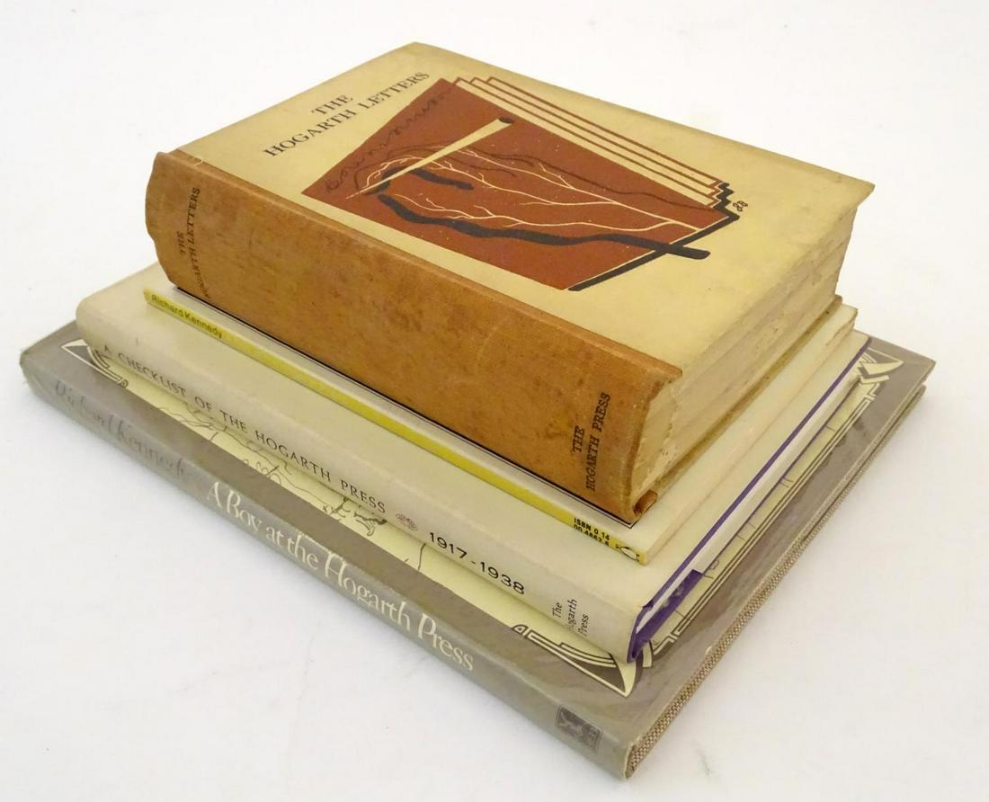 Books: A Boy at the Hogarth Press, by Richard Kennedy,: Books: A Boy at the Hogarth Press, by Richard Kennedy, two copies pub. Heinemann 1972 and Penguin 1978, The Hogarth Letters (E. M. Forster, Virginia Woolf etc.), pub. Hogarth Press 1933, A Checklist o