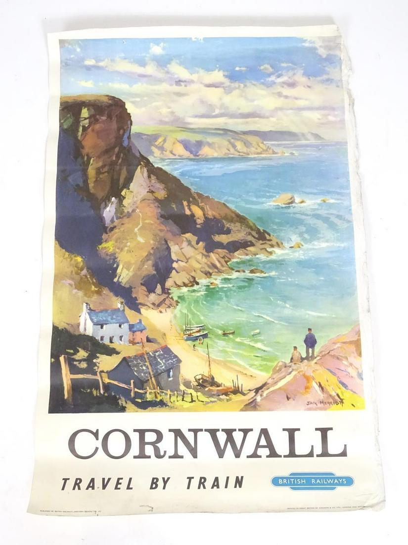 A British Railways poster, Cornwall, Travel by Train. (1 of 8)