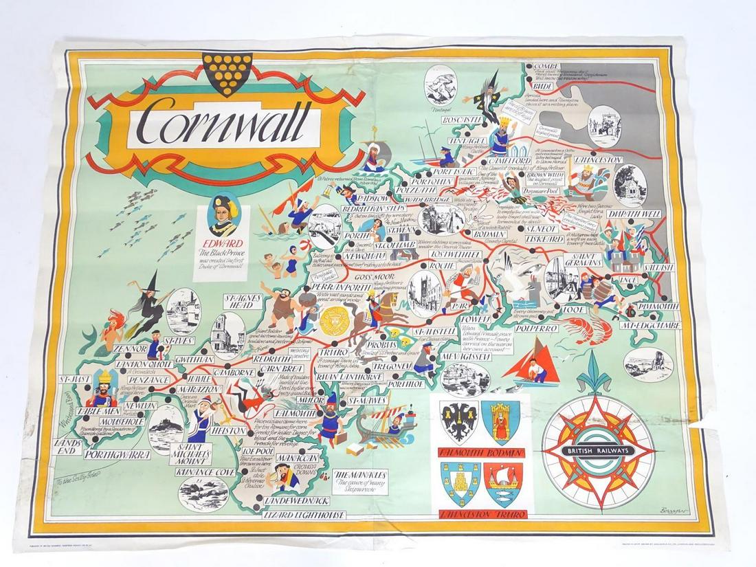 A British Railways lithographic poster, Cornwall, (1 of 9)