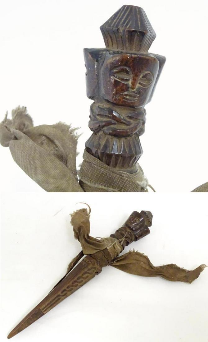 Ethnographic / Native / Tribal: A wooden carving of (1 of 9)