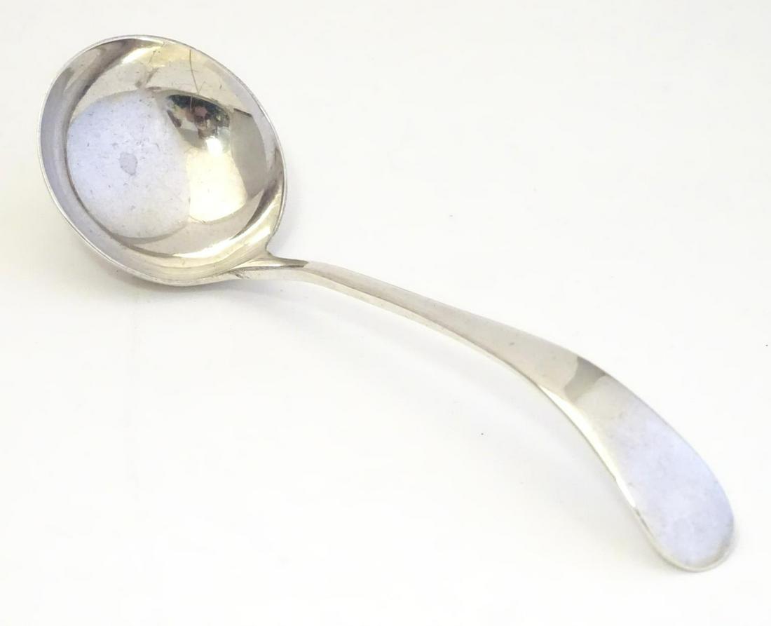 A silver Old English pattern sauce ladle, hallmarked (1 of 4)