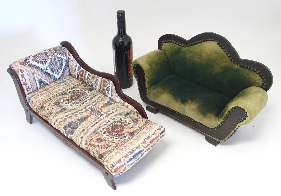 Toys: Two 20thC items of doll furniture comprising a (1 of 8)