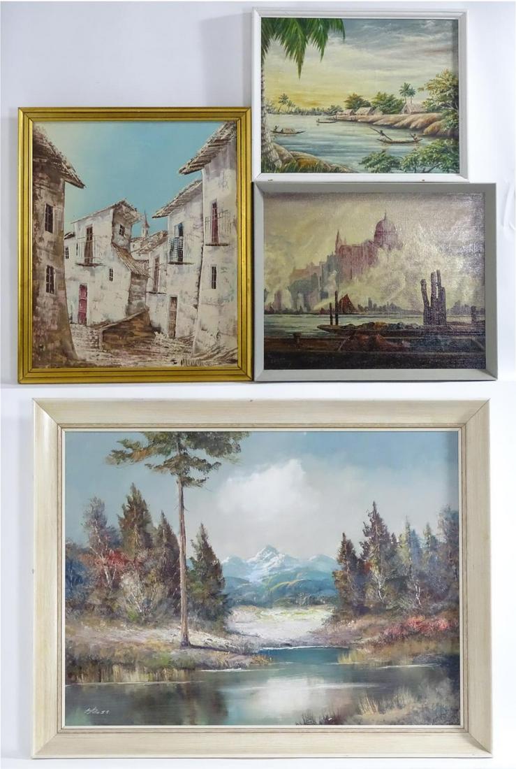 Four assorted 20th century oils to include Manner of (1 of 9)