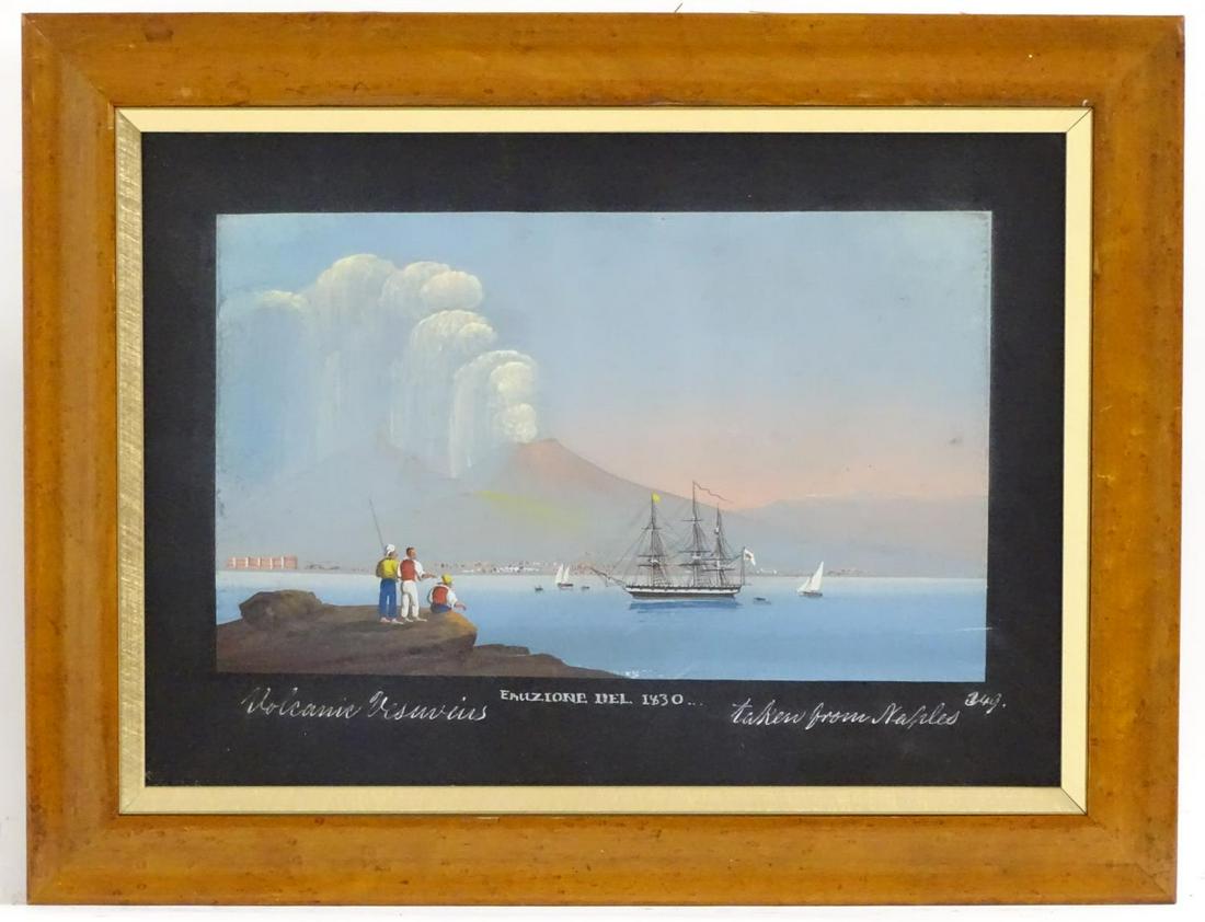 Neapolitan School, 19th century, Fishermen watching the (1 of 6)