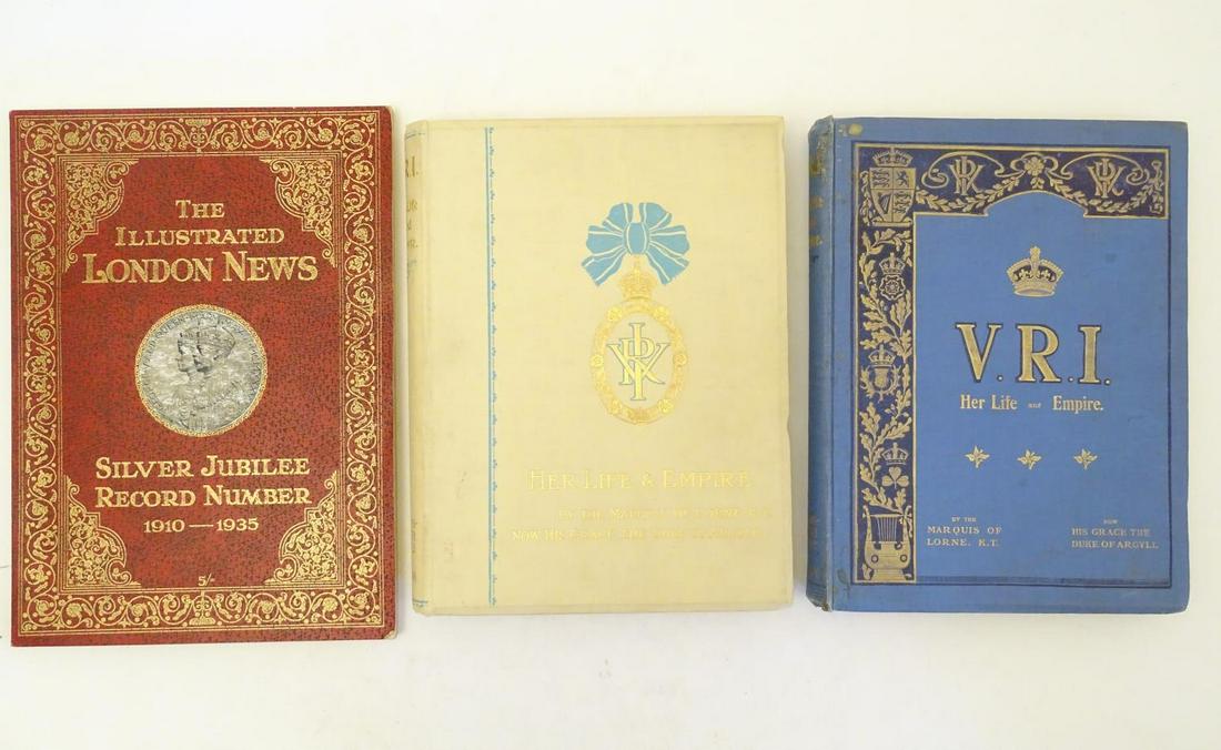 Books: The Illustrated London News, silver jubilee: Books: The Illustrated London News, silver jubilee record number 1910-1935, together with two copies of VRI - Her Life and Empire (The Marquis of Lorne, Duke of Argyll , pub. Harmsworth 1901) (3)